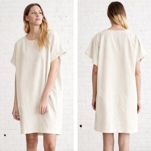 LAUREN MANOOGIAN CAFTAN COTTON DRESS IN NATURAL
